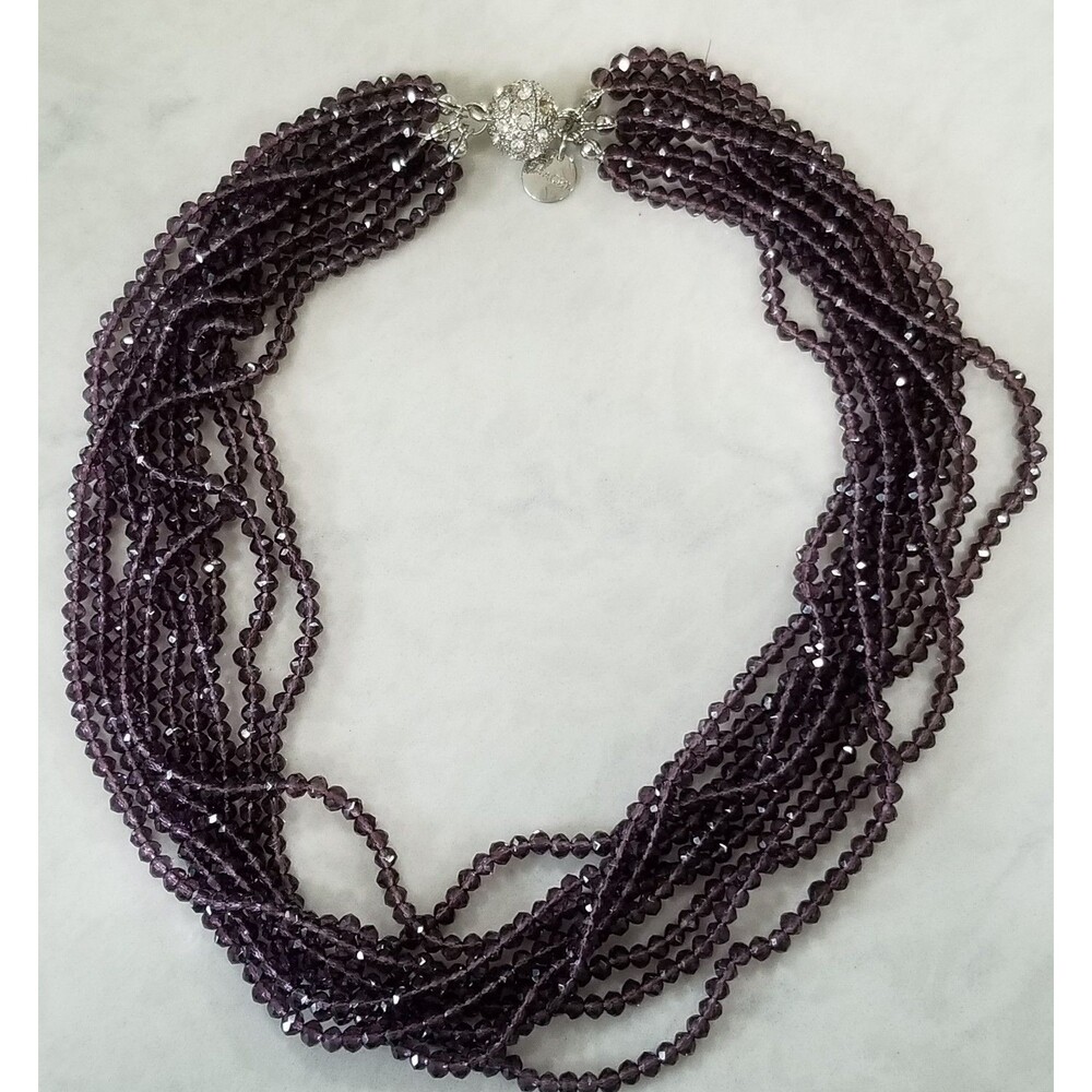 Saachi Multi Amethyst Short Crystal Necklace READ
